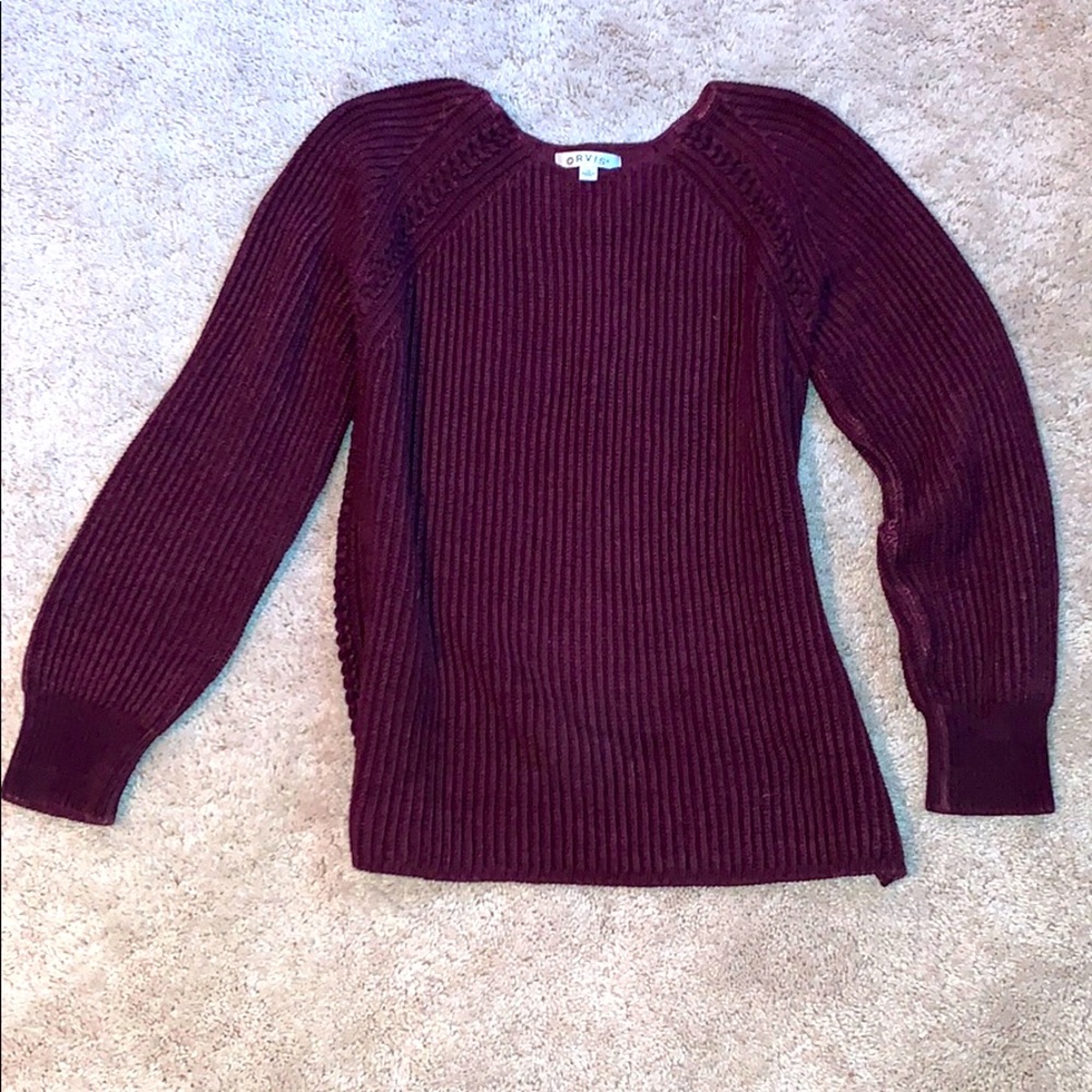 Maroon/Purple Orvis sweater!
